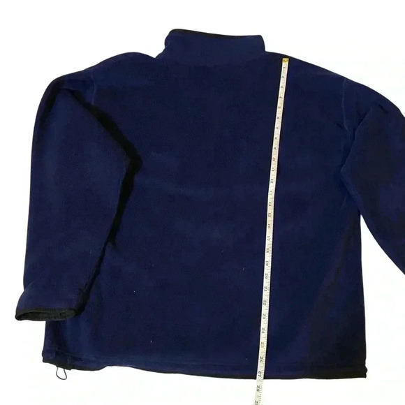 VGT MOST WANTED Fleece Jacket Coat Half Zip Pullover Navy Blue Size LG - Picture 15 of 16